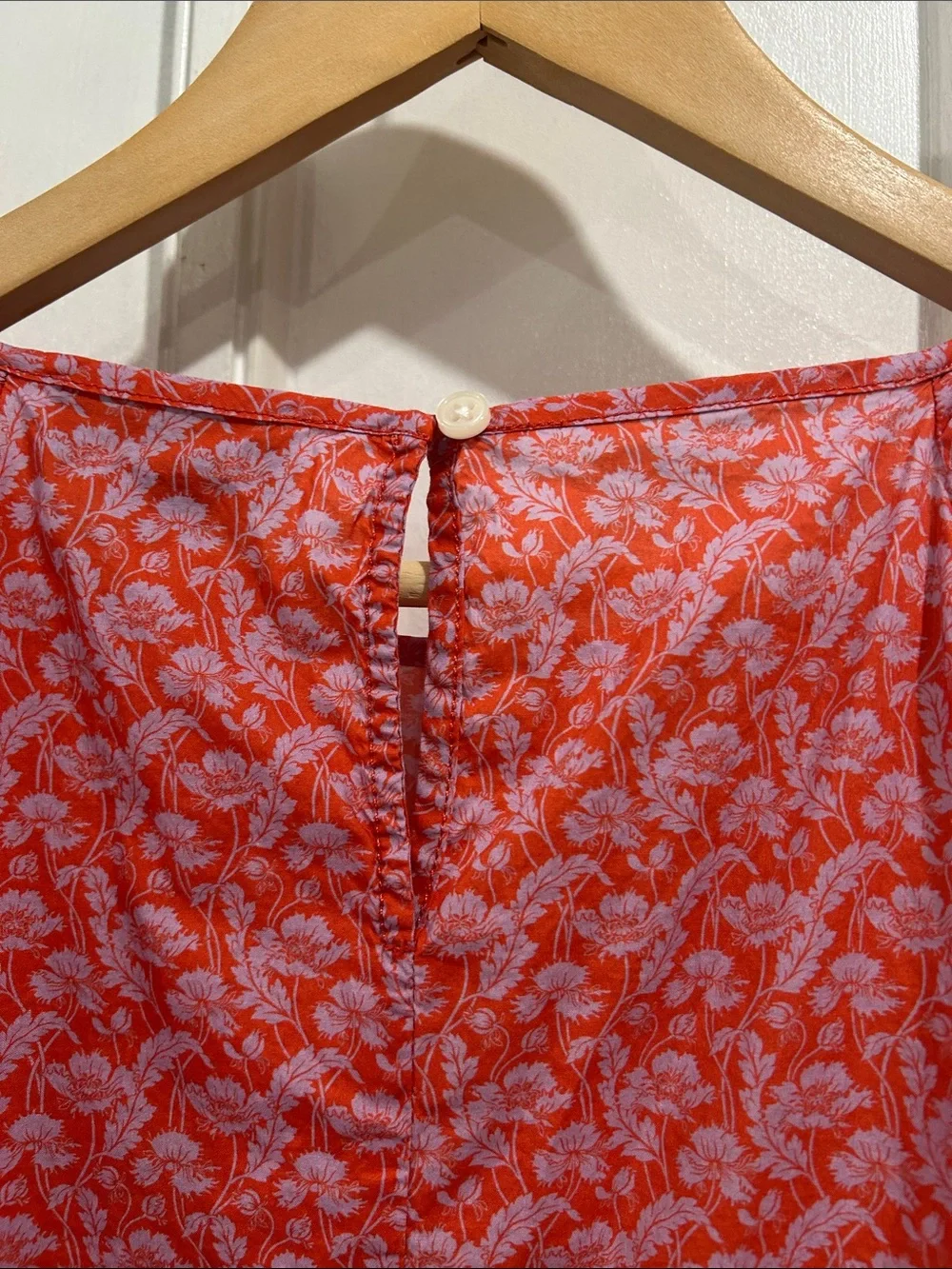 J. Crew Puff-Sleeve Roundneck Cotton Blouse in Liberty Toutouayette Fabric - S